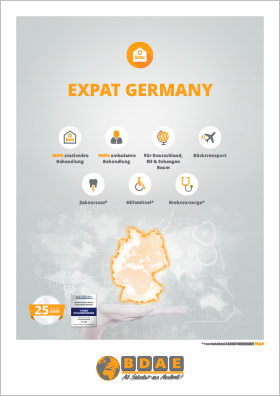 Cover der Versicherungsunterlagen der Auslandskrankenversicherung Expat Germany