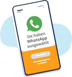 Mobiltelefon mit WhatsApp