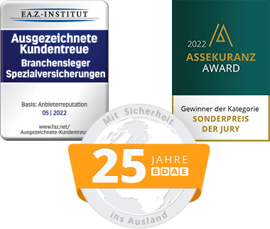F.A.Z. - Institut - Ausgezeichneter Service - 02 | 2021 und 25 Jahre BDAE | Assekuranz